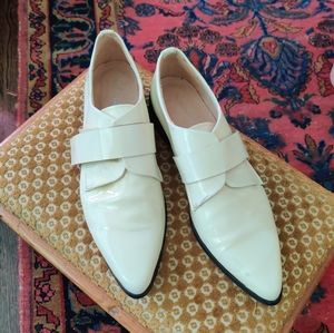 Intentionally Blank white loafers